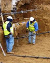 Our team preparing to install