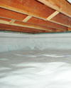 a moisture barrier installed on the walls and floors of a crawl space in Statesboro