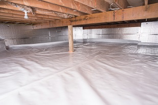 crawl space vapor barrier in Summerville installed by our contractors