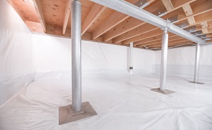 Crawl space structural support jacks installed in Mcdonough