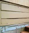 an old-fashioned crawl space door in Saint Marys about to be replaced
