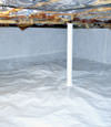 A sealed crawl space in Summerville with a vapor barrier
