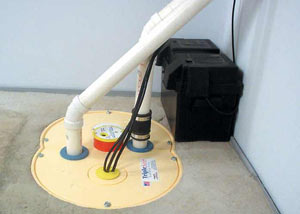 Hillsboro installation of a submersible sump pump system