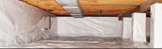 an encapsulated crawl space system in Summerville