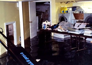 A laundry room flood in Ladson, with several feet of water flooded in.