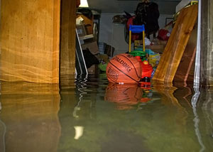 A flooded basement bedroom in Bonaire