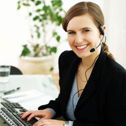 A disaster restoration customer service expert in Mount Pleasant manning the phones