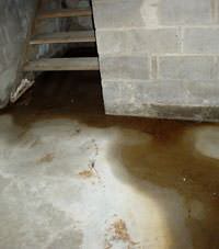 Flooding floor cracks by a hatchway door in Eatonton