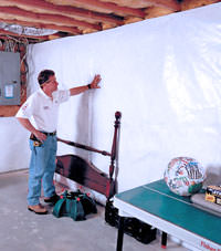 Plastic 20-mil vapor barrier for dirt basements, Fayetteville, Georgia and South Carolina installation
